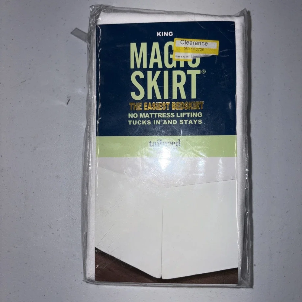 Magic Skirt King Bed Skirt White Tailored 15